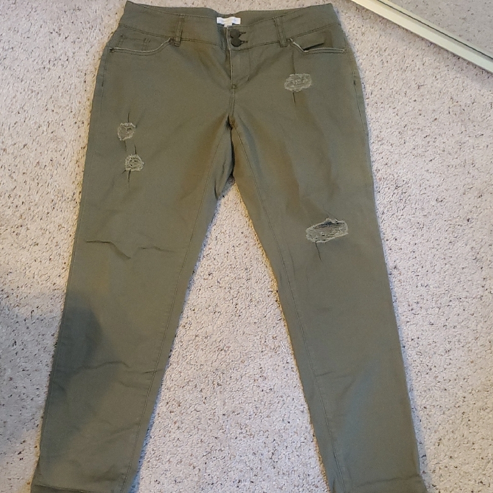 New York & Company Olive Green Jeans